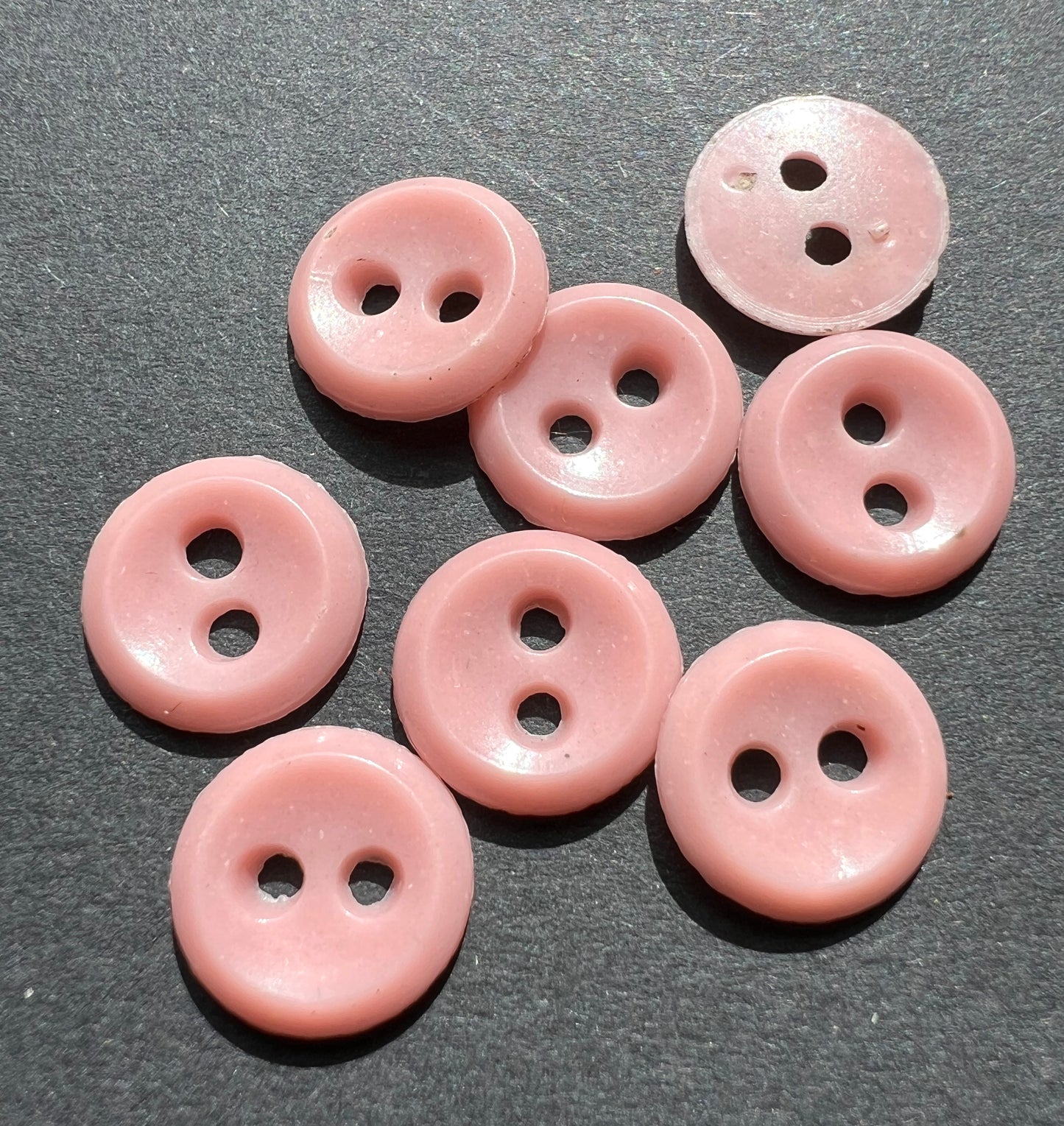 1 Gross - 144 Little 12mm Pink Plastic Buttons