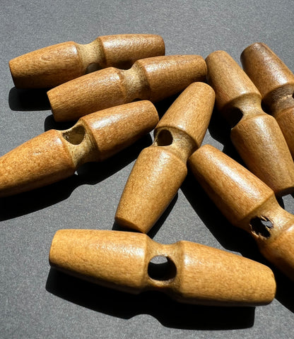 8 Wooden Duffle Coat Toggles