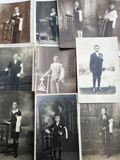 10 Photos of 1930s French Boys  and Rosaries at  Their First Communion