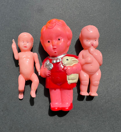 3 Vintage Dolls with slightly compromised paintwork