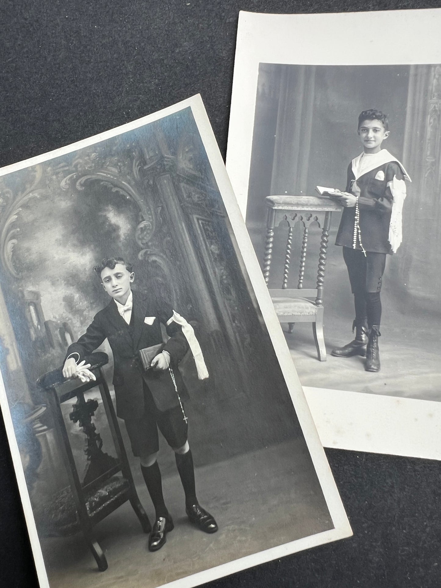 10 Photos of 1930s French Boys  and Rosaries at  Their First Communion