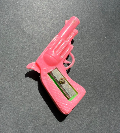 Vintage Pink Gun Pencil Sharpener...that is also a whistle.