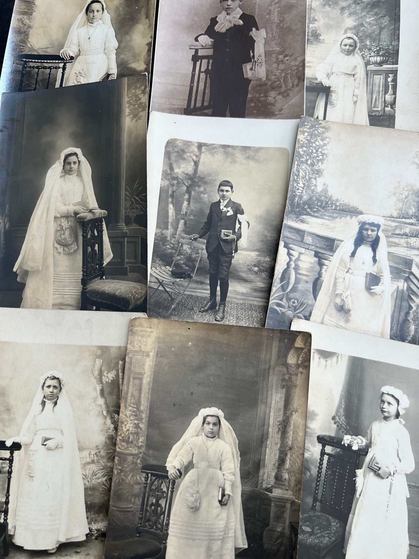 9 Studio Photos of 1930s French Childrens First Communion in the 1930s
