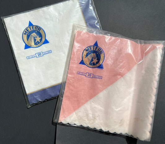 2 Packets of Mid Century METEOR Space Age Paper Napkins