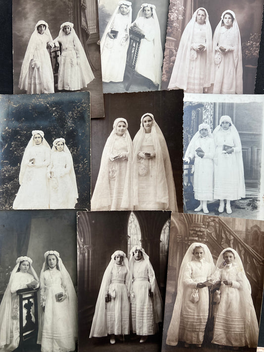 9 Photos of French Sisters First Communion in the 1930s