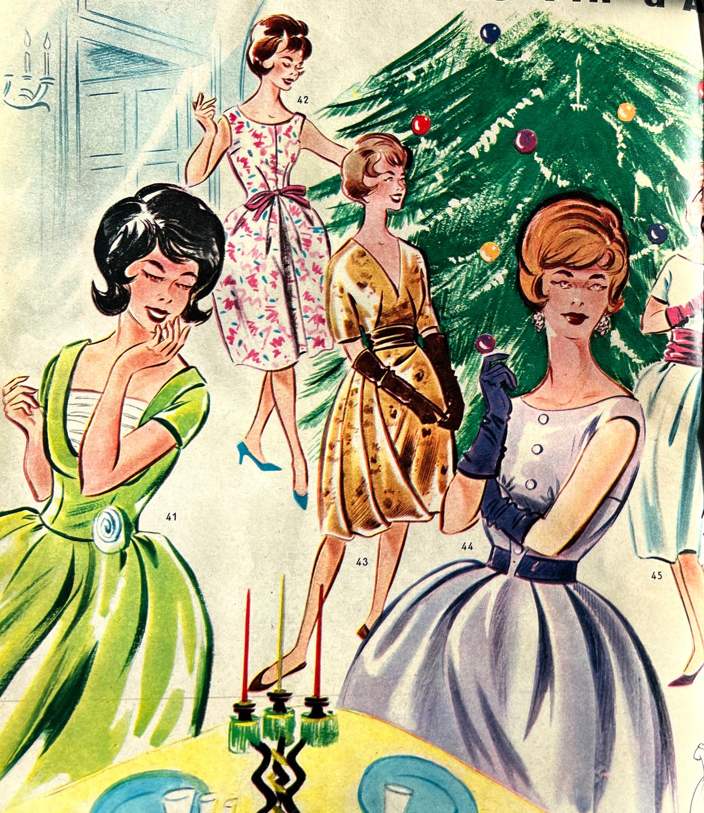 December 1960 French Reflets de Paris with Christmas Crafts and Dress Pattern