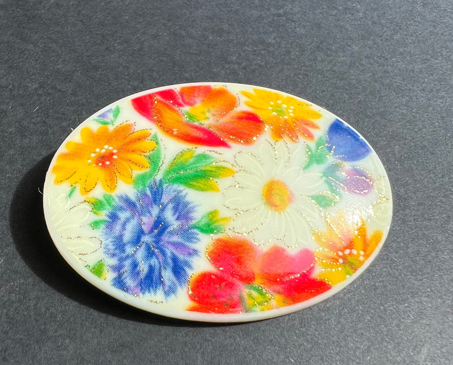 Big Gloriously Summery 1970s Brooch