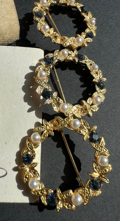 7 Vintage Brooches with the odd stone missing