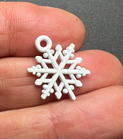 Pretty Enamel Snowflake Charm