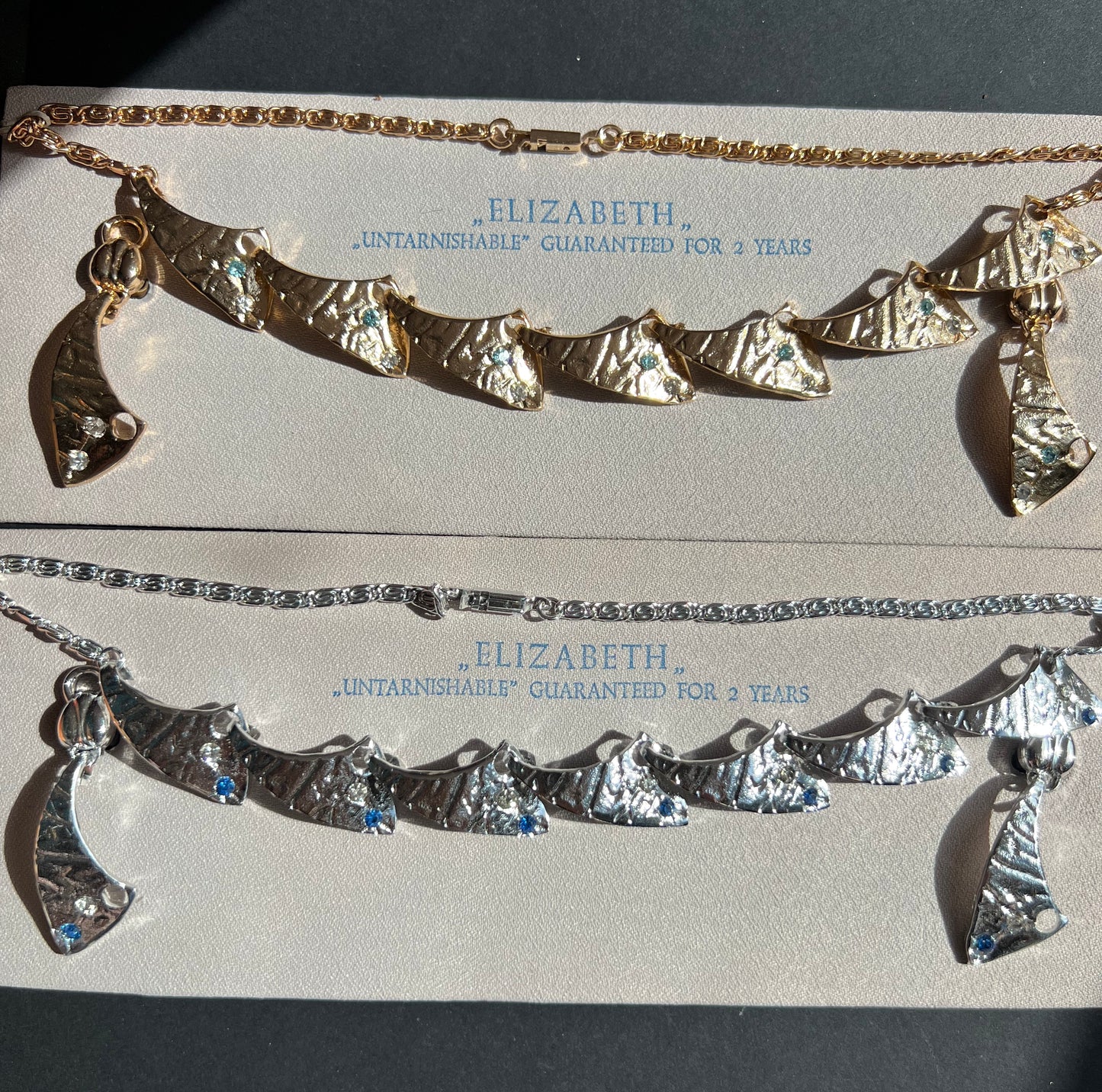 Rather Striking Mid Century Necklace and Clip On Earrings Set