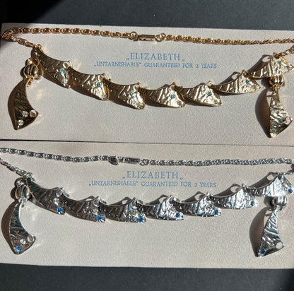 Rather Striking Mid Century Necklace and Clip On Earrings Set