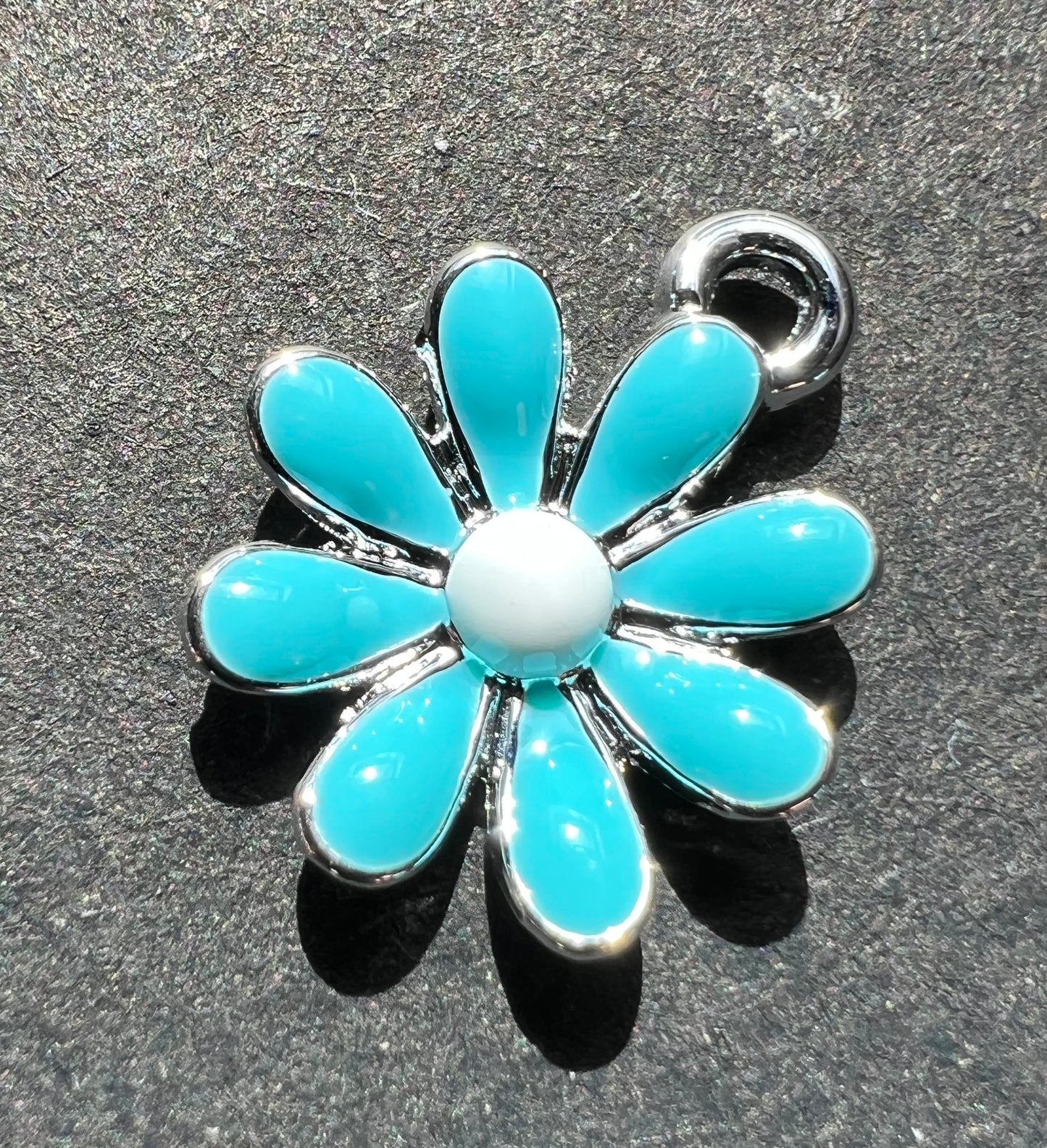 Enamel Flower Charms 1.5cm wide Charm / Pendant
