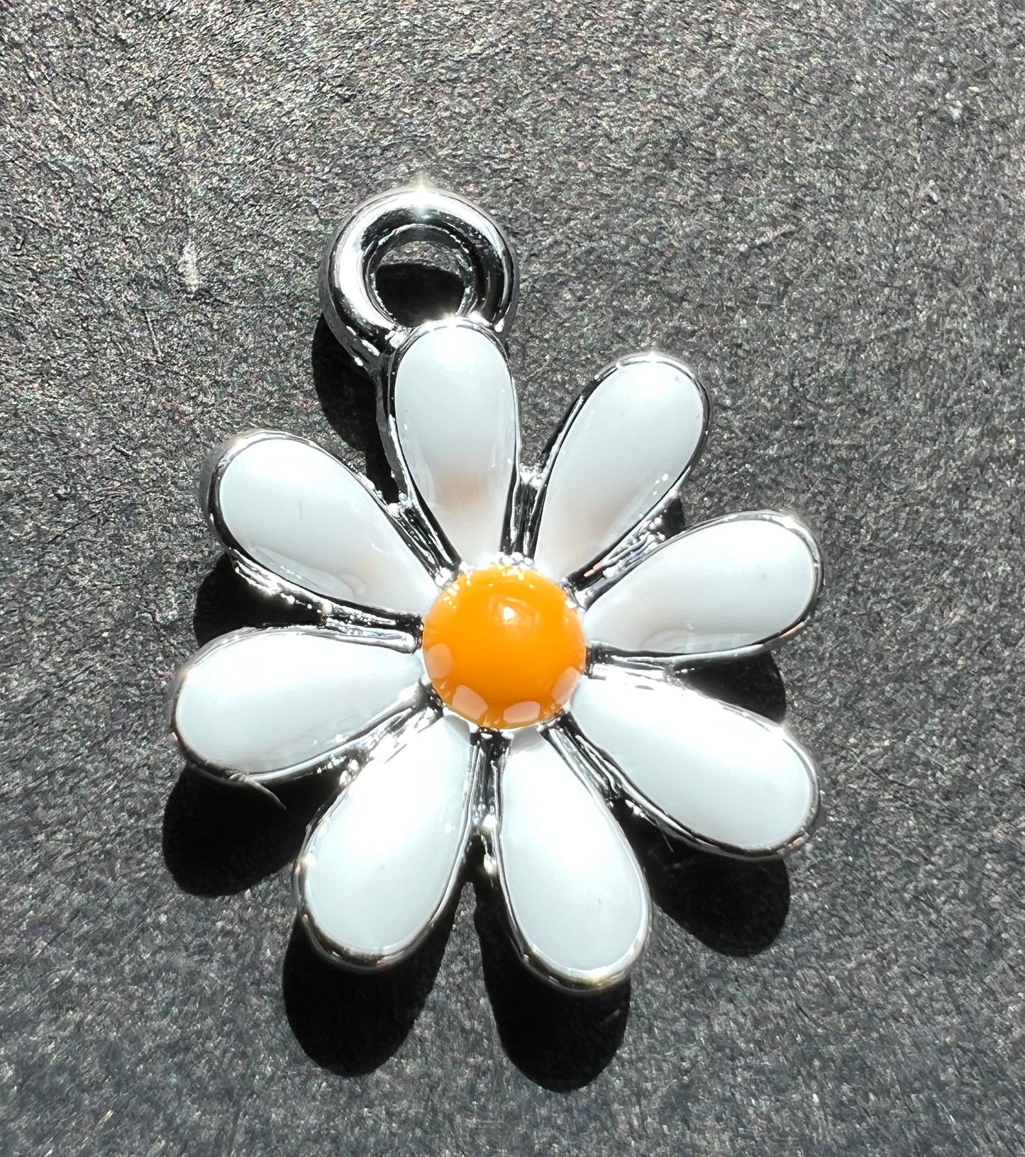Enamel Flower Charms 1.5cm wide Charm / Pendant