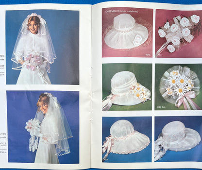 Wonderful 1960s French Catalogue for Bridal Bouquets, Hats, Hairpieces, Gloves