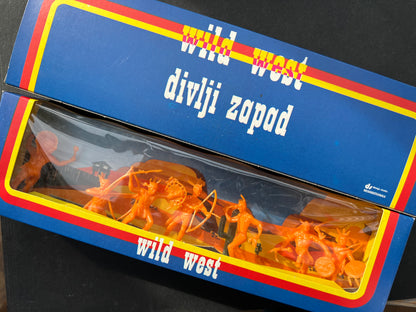 1970s Slovenian MEHANOTEHNIKA Wild West Boxed Cowboys or Indians Unused Old Shop Stock