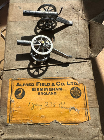 Unused 1890s Alfred Field & Co England 7cm long Lead Match or Cork Firing Cannon