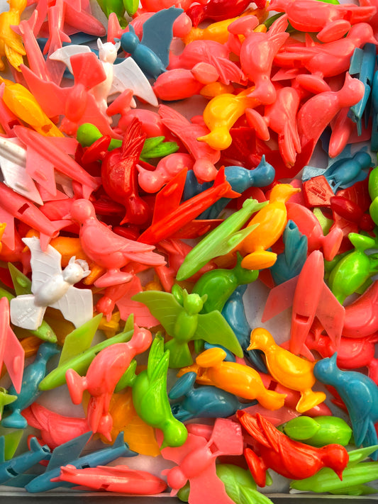 50 Plastic 5cm Birds, Bats and Planes - For Art and Craft Endeavours