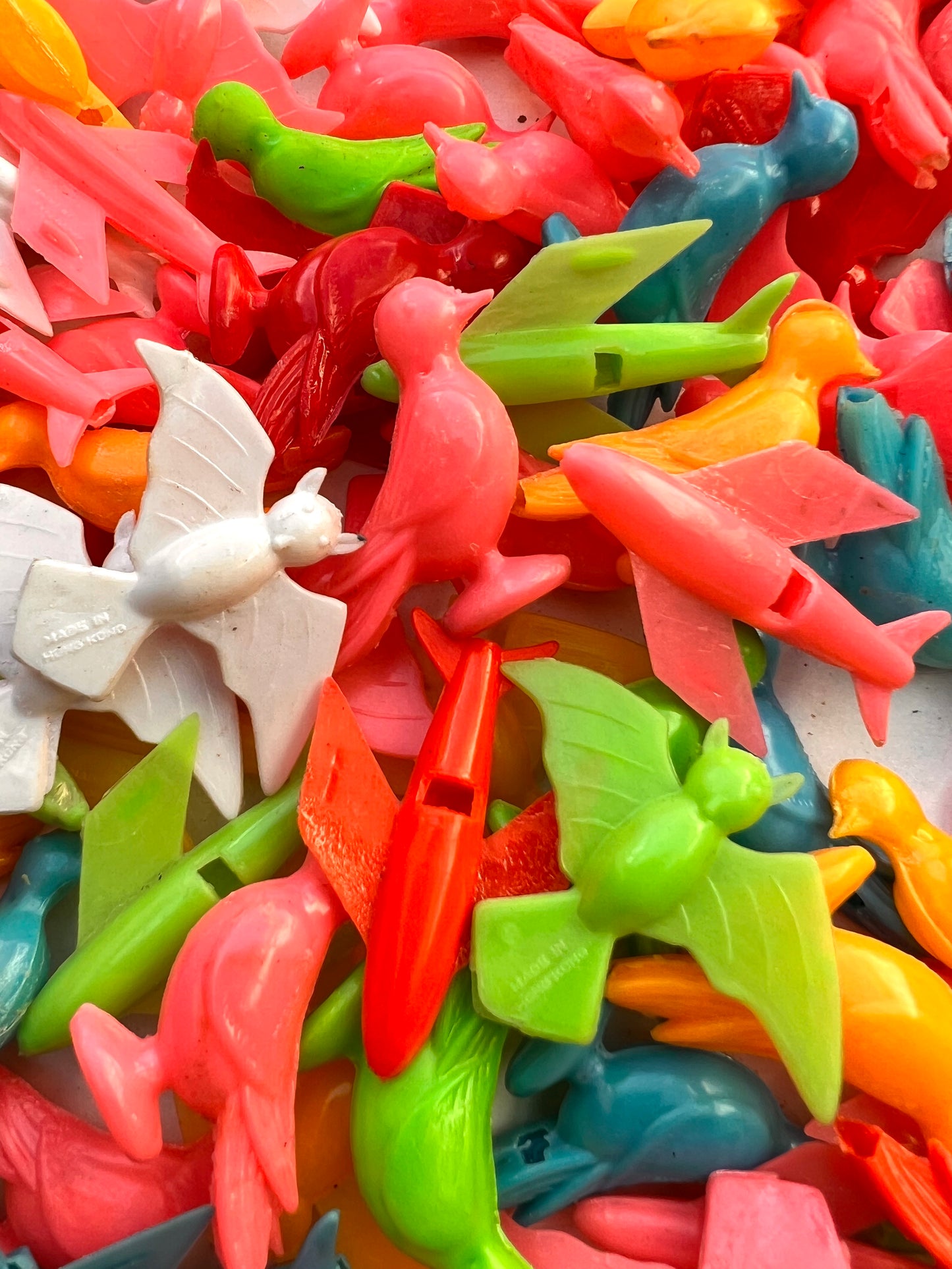 50 Plastic 5cm Birds, Bats and Planes - For Art and Craft Endeavours
