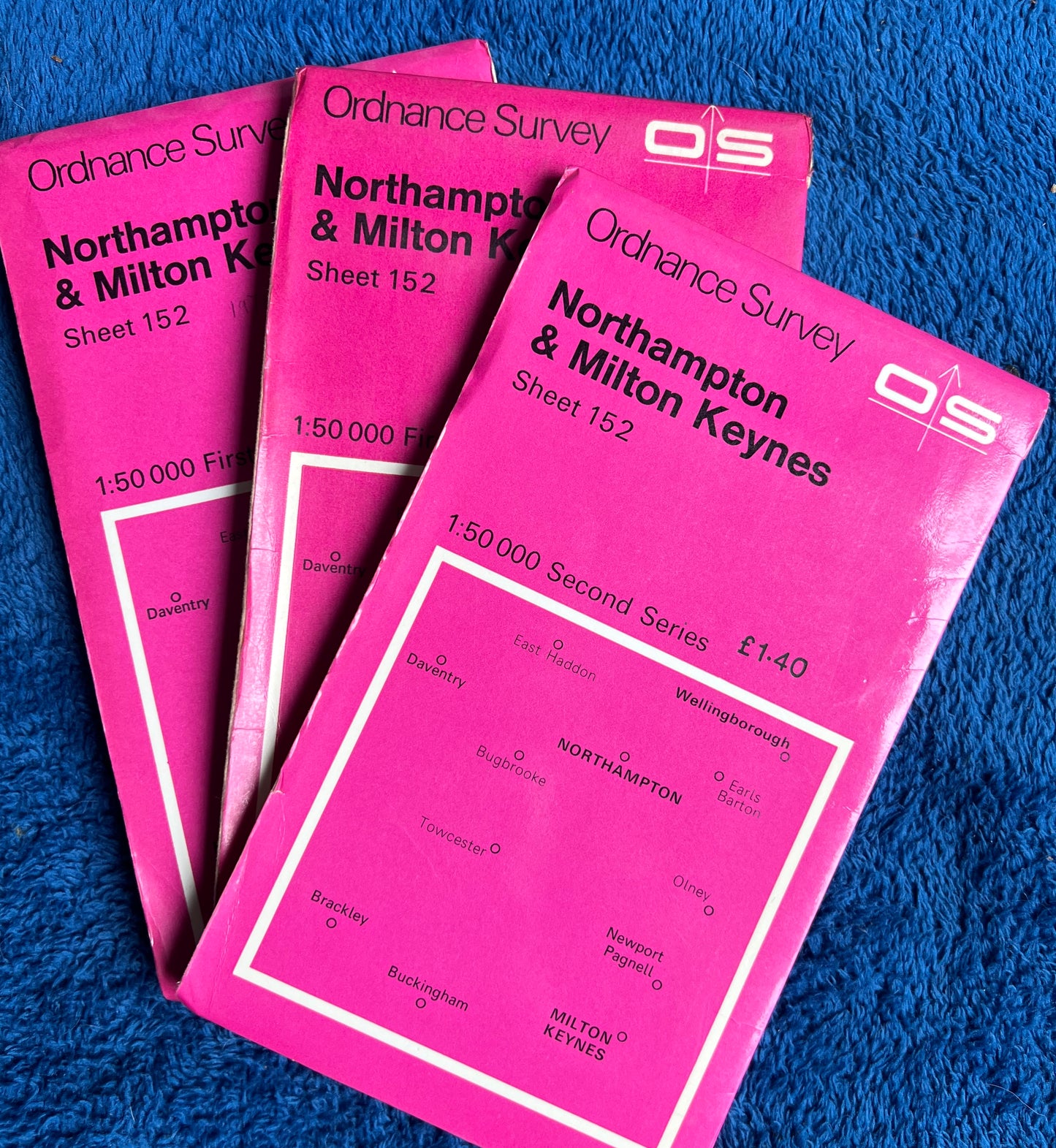 1974, 1979 or 1985 ORDNANCE SURVEY Map of Northampton & Milton Keynes No. 152.