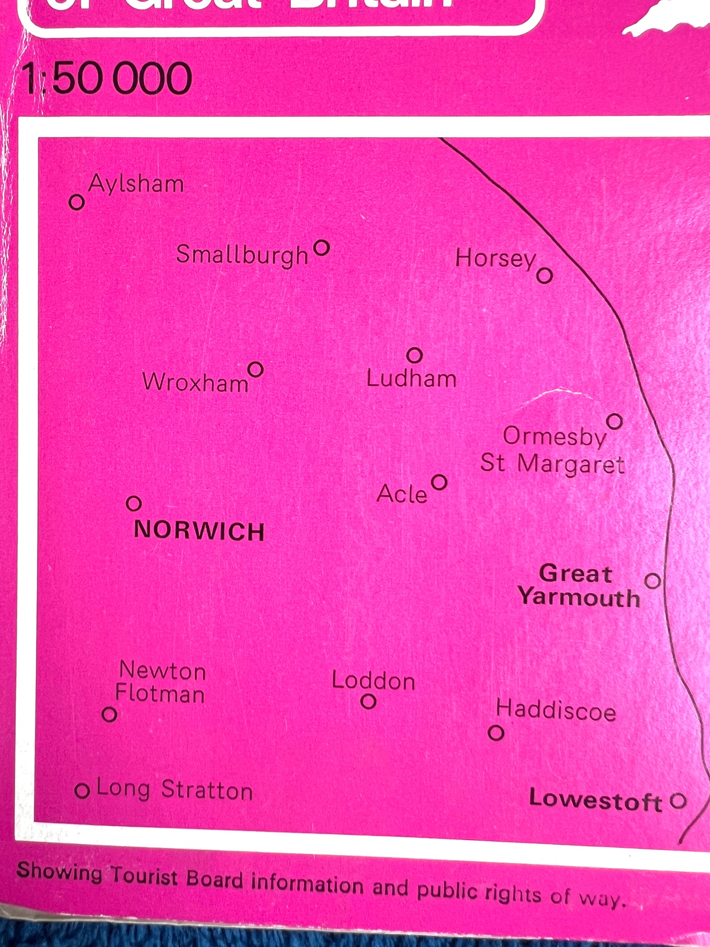 1974, 1980, 1989  or 1993 ORDNANCE SURVEY Map of Norwich & The Broads  Sheet 134