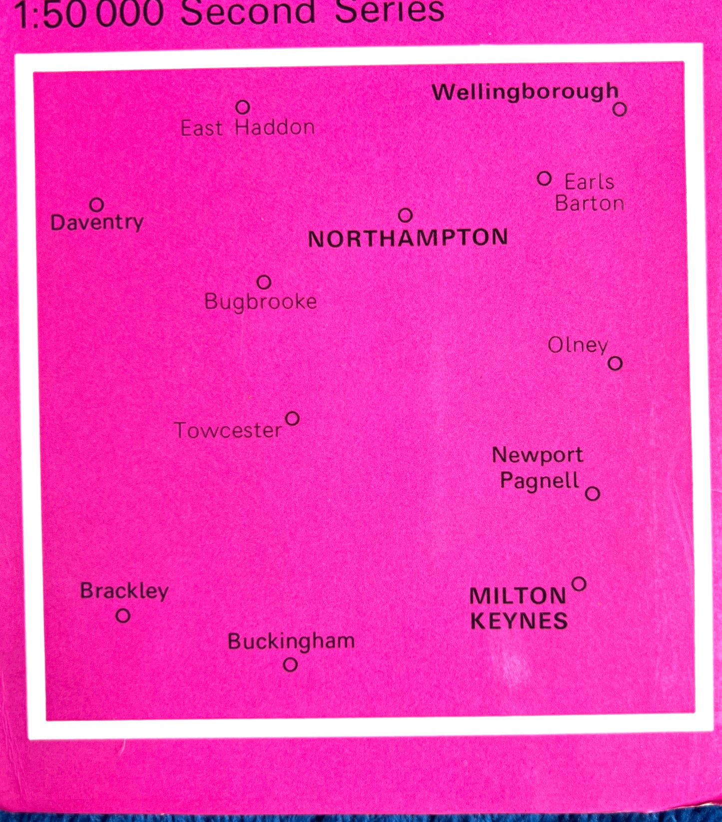 1974, 1979 or 1985 ORDNANCE SURVEY Map of Northampton & Milton Keynes No. 152.