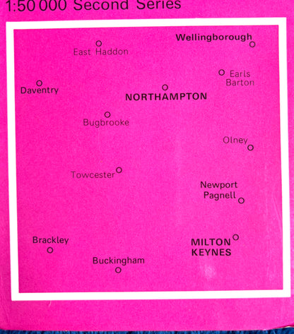 1974, 1979 or 1985 ORDNANCE SURVEY Map of Northampton & Milton Keynes No. 152.