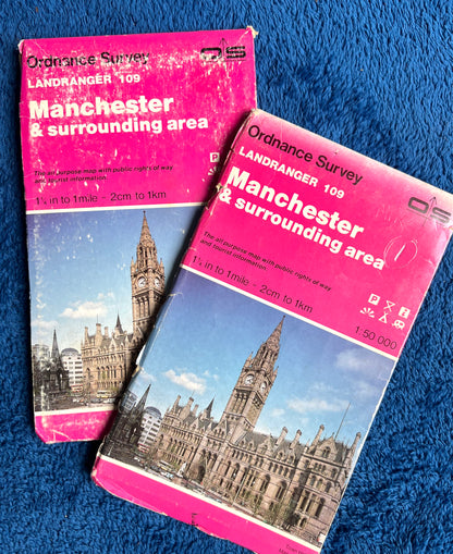 1974, 1979, 1983 or 2000 ORDNANCE SURVEY Map of MANCHESTER & Surrounding Area No. 109