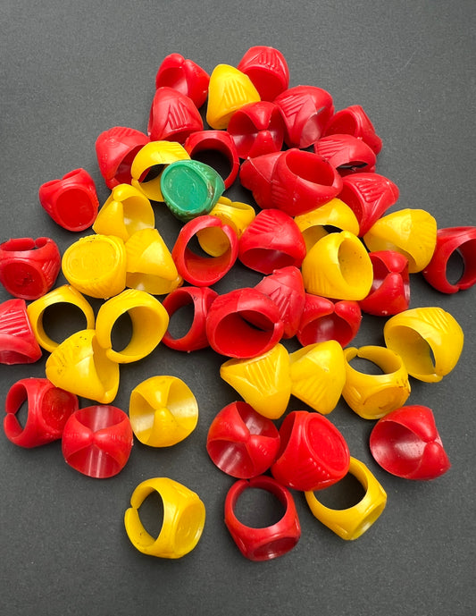 50 Plastic Rings for Re-purposing.