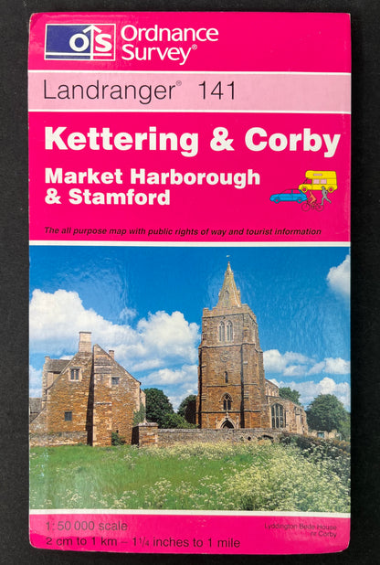 1974, 1979, 1994, 1996 or 2000 ORDNANCE SURVEY Map of KETTERING AND CORBY. SHEET 141.