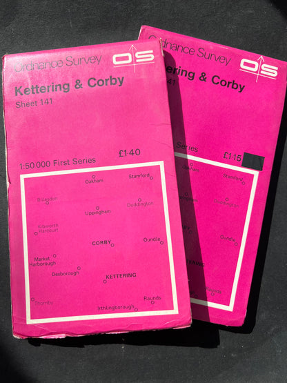 1974, 1979, 1994, 1996 or 2000 ORDNANCE SURVEY Map of KETTERING AND CORBY. SHEET 141.