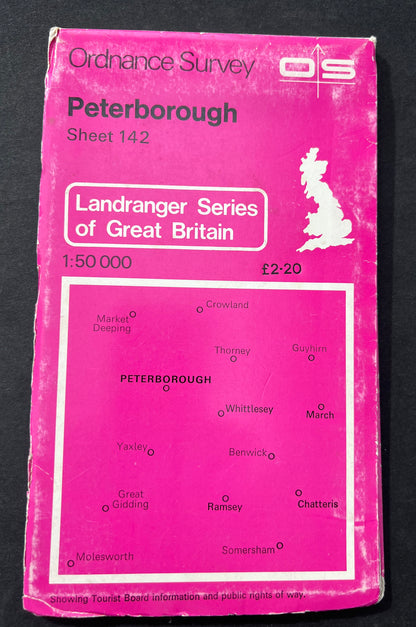 1981, 1986 or 1988 ORDNANCE SURVEY Map of PETERBOROUGH and Surrounding Area SHEET 142