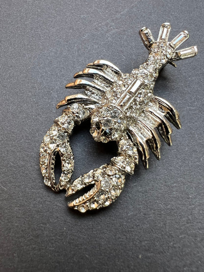 Who Could Not Want a 1980s Diamante Lobster Brooch ?