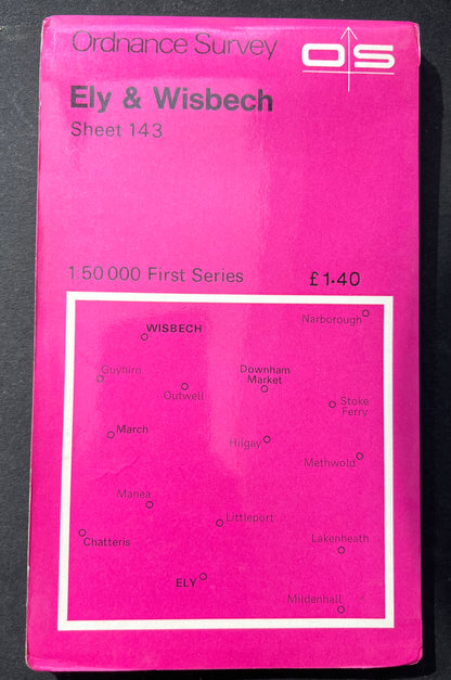 1974 or 1984 ORDNANCE SURVEY Map of ELY, WISBECH and Surrounding Area. SHEET 143