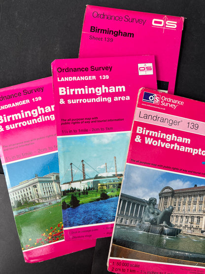 1974, 1987, 1994, or 2001 ORDNANCE SURVEY Map of BIRMINGHAM & Surrounding Area. SHEET 139.