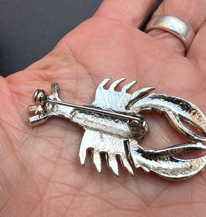 Who Could Not Want a 1980s Diamante Lobster Brooch ?