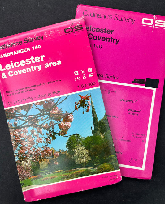 1974 or 1984 ORDNANCE SURVEY Map of LEICESTER & COVENTRY No. 140.