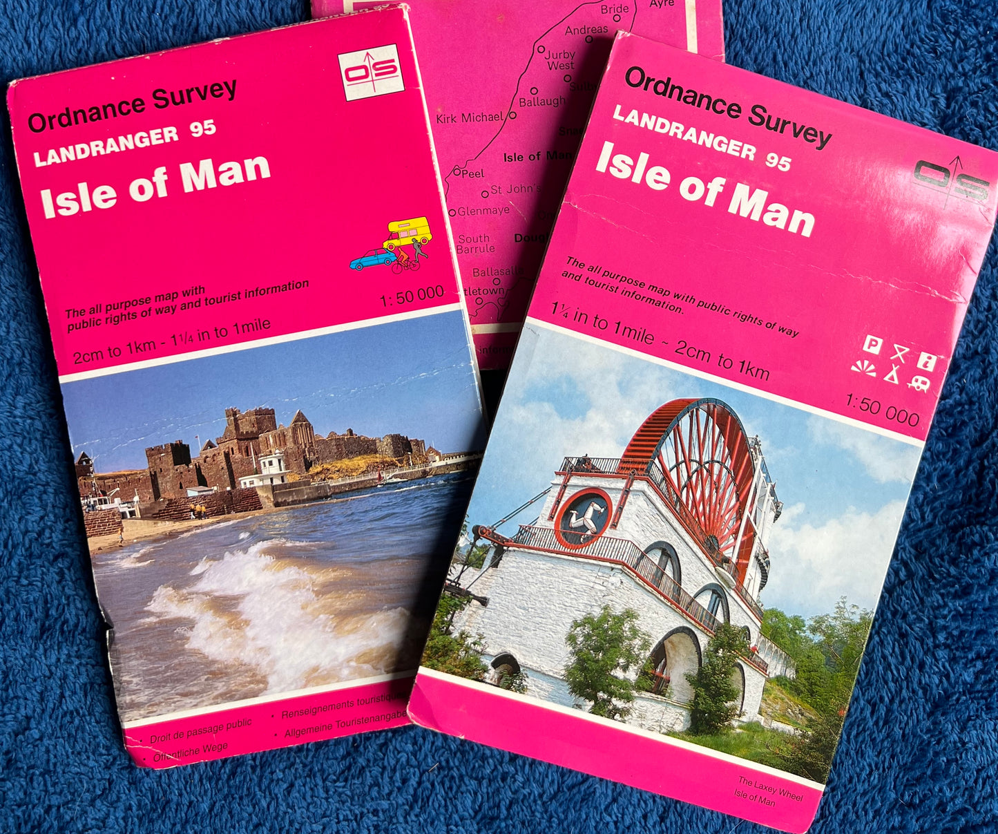 1986 or 1994 ORDNANCE SURVEY Map of Isle of Man. SHEET 95.