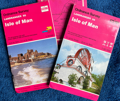 1986 or 1994 ORDNANCE SURVEY Map of Isle of Man. SHEET 95.