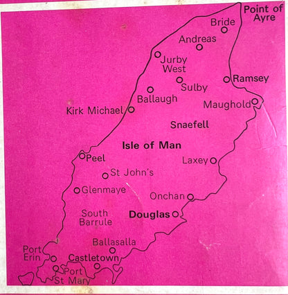 1986 or 1994 ORDNANCE SURVEY Map of Isle of Man. SHEET 95.