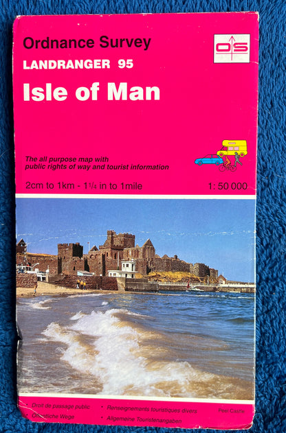 1986 or 1994 ORDNANCE SURVEY Map of Isle of Man. SHEET 95.