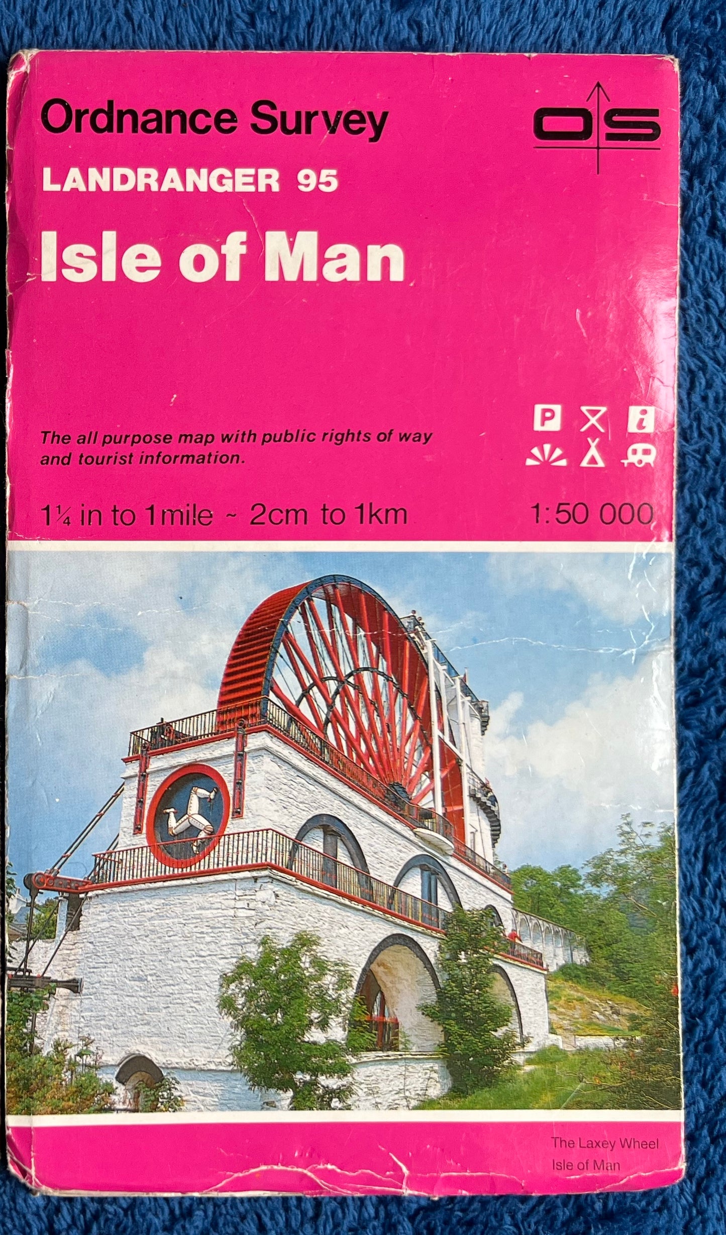 1986 or 1994 ORDNANCE SURVEY Map of Isle of Man. SHEET 95.