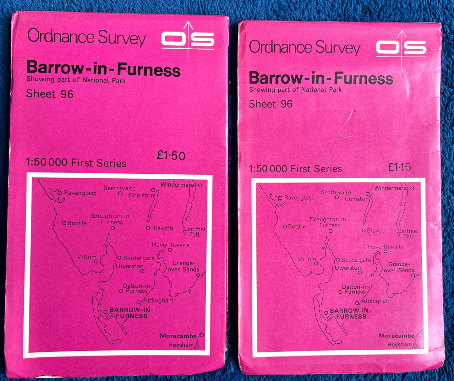 1976, 1981 or 1988 ORDNANCE SURVEY Map of BARROW In FURNESS. Sheet 96.