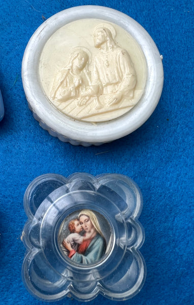 9 Pieces of Vintage Catholic Kitsch with Bag