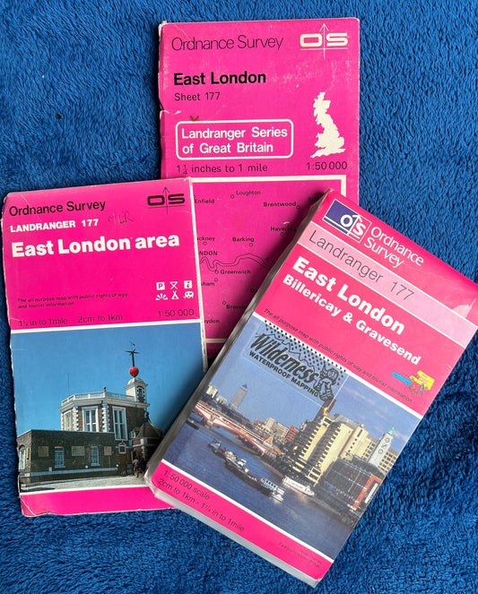 1982 to 1996 ORDNANCE SURVEY Map of EAST LONDON Sheet 177