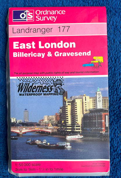 1982 to 1996 ORDNANCE SURVEY Map of EAST LONDON Sheet 177