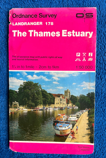 1974 to 1999 ORDNANCE SURVEY Map of THE THAMES ESTUARY SHEET 178