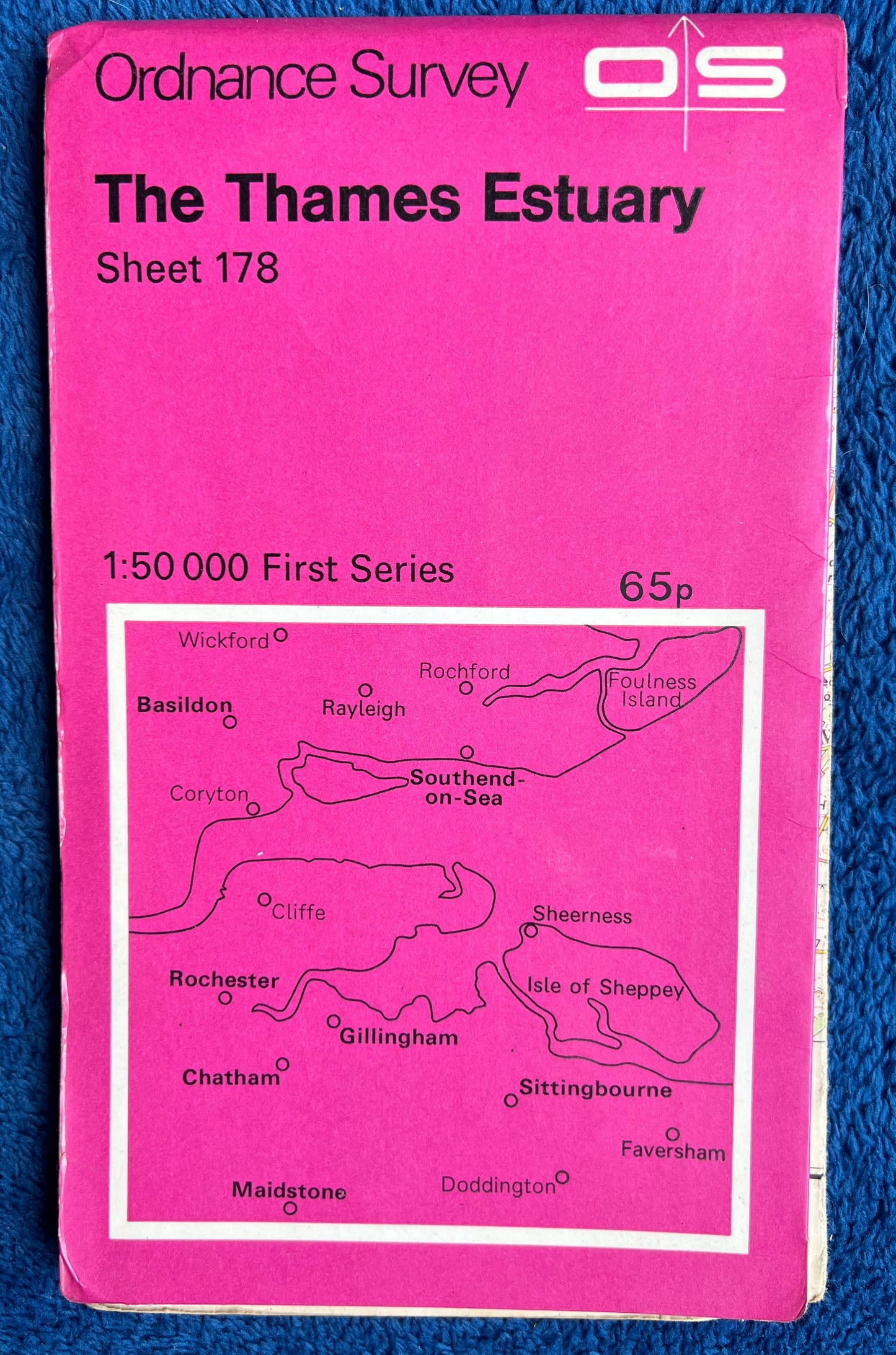 1974 to 1999 ORDNANCE SURVEY Map of THE THAMES ESTUARY SHEET 178