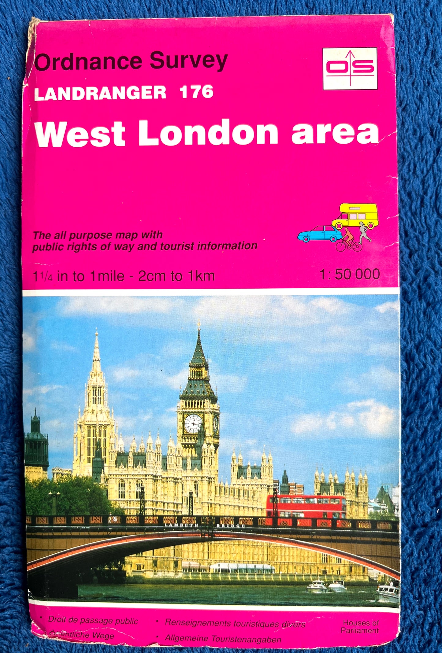1974 -  1995 ORDNANCE SURVEY Maps of WEST LONDON SHEET 176