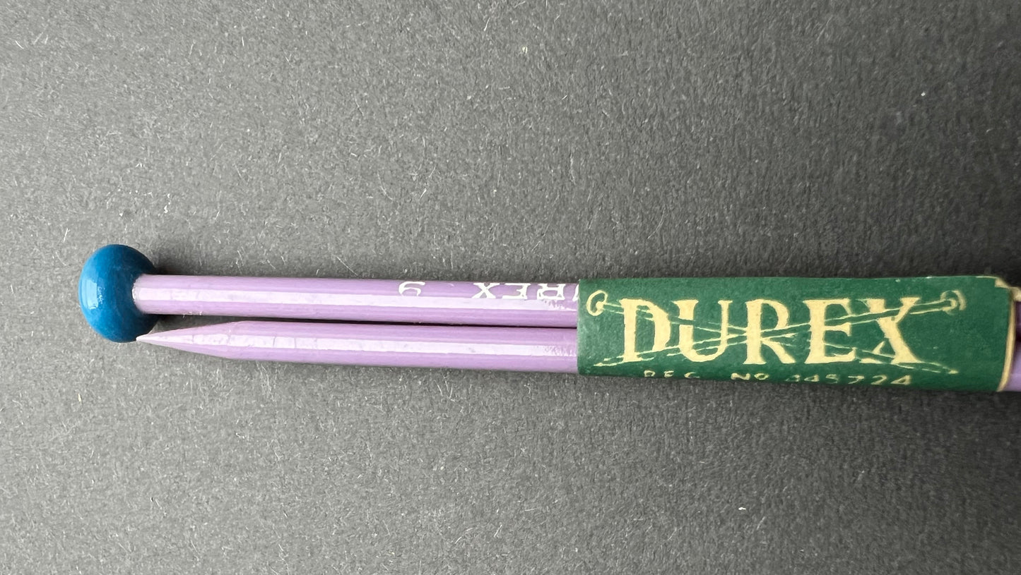 Pair of DUREX Gauge 9 (3.75mm) Knitting Needles 10" or 12"