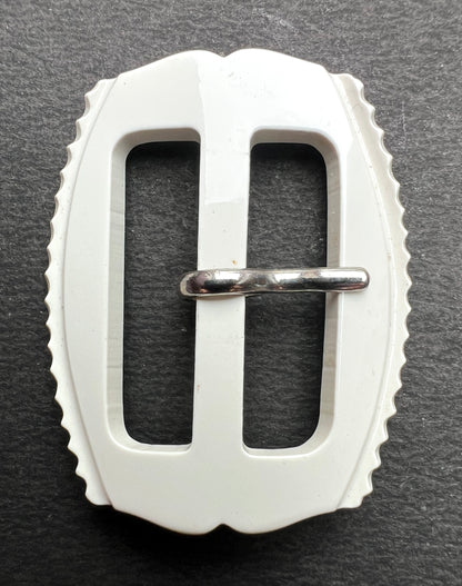 1940s White 4.5cm Buckle...with Attitude.